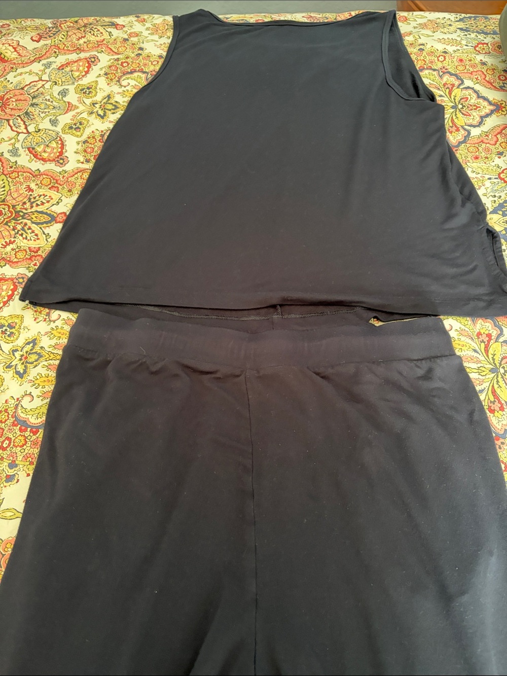 CAbi Navy Blue Wide-Leg Sleeveless Jumpsuit with Drawstring Waist - Picture 5 of 6